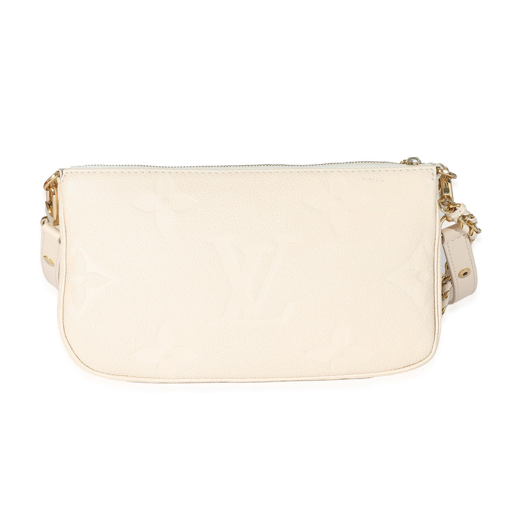 Louis Vuitton Louis Vuitton Cream Monogram Empreinte Multi Pochette Accessoires