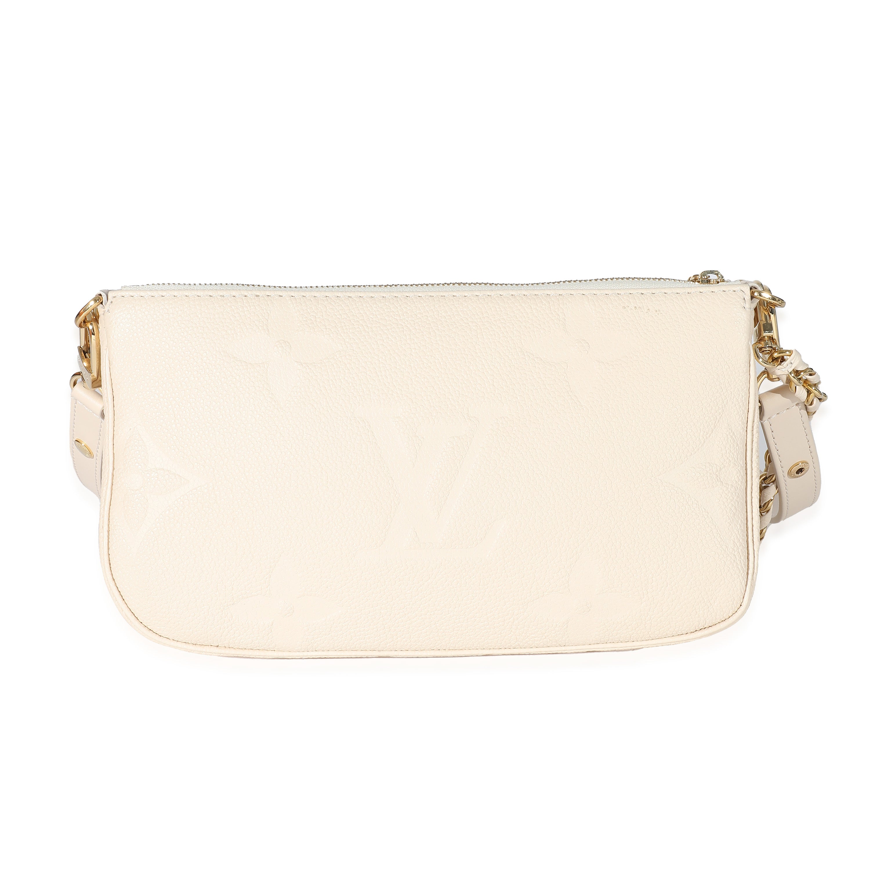 Louis Vuitton Louis Vuitton Cream Monogram Empreinte Multi Pochette Accessoires