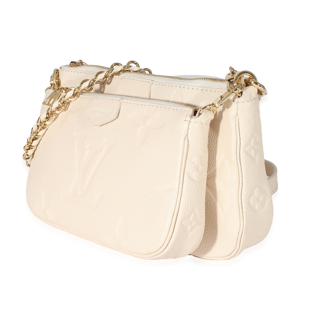 Louis Vuitton Louis Vuitton Cream Monogram Empreinte Multi Pochette Accessoires