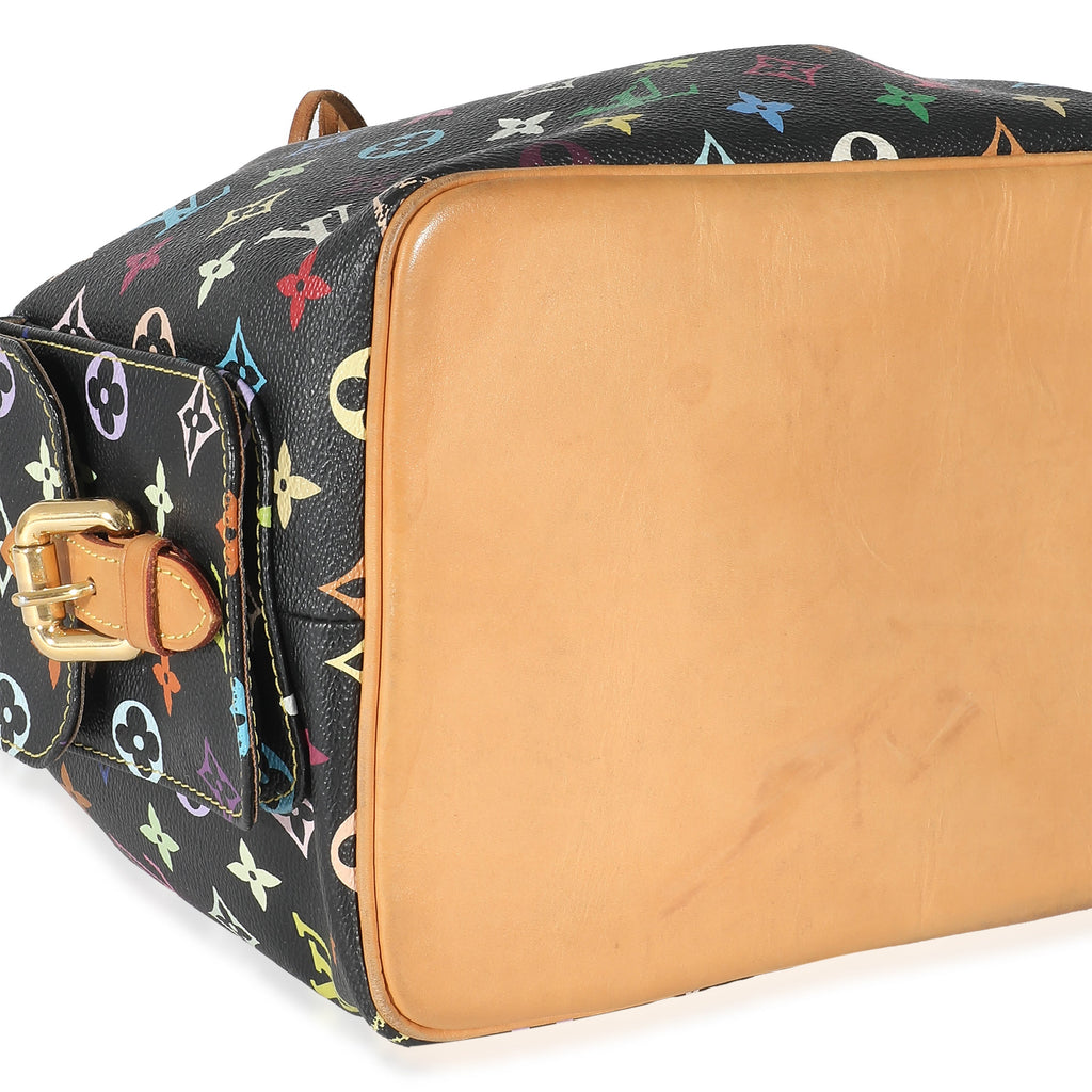 Louis Vuitton Louis Vuitton x Takashi Murakami Black Monogram Multicolore Canvas Petit Noé