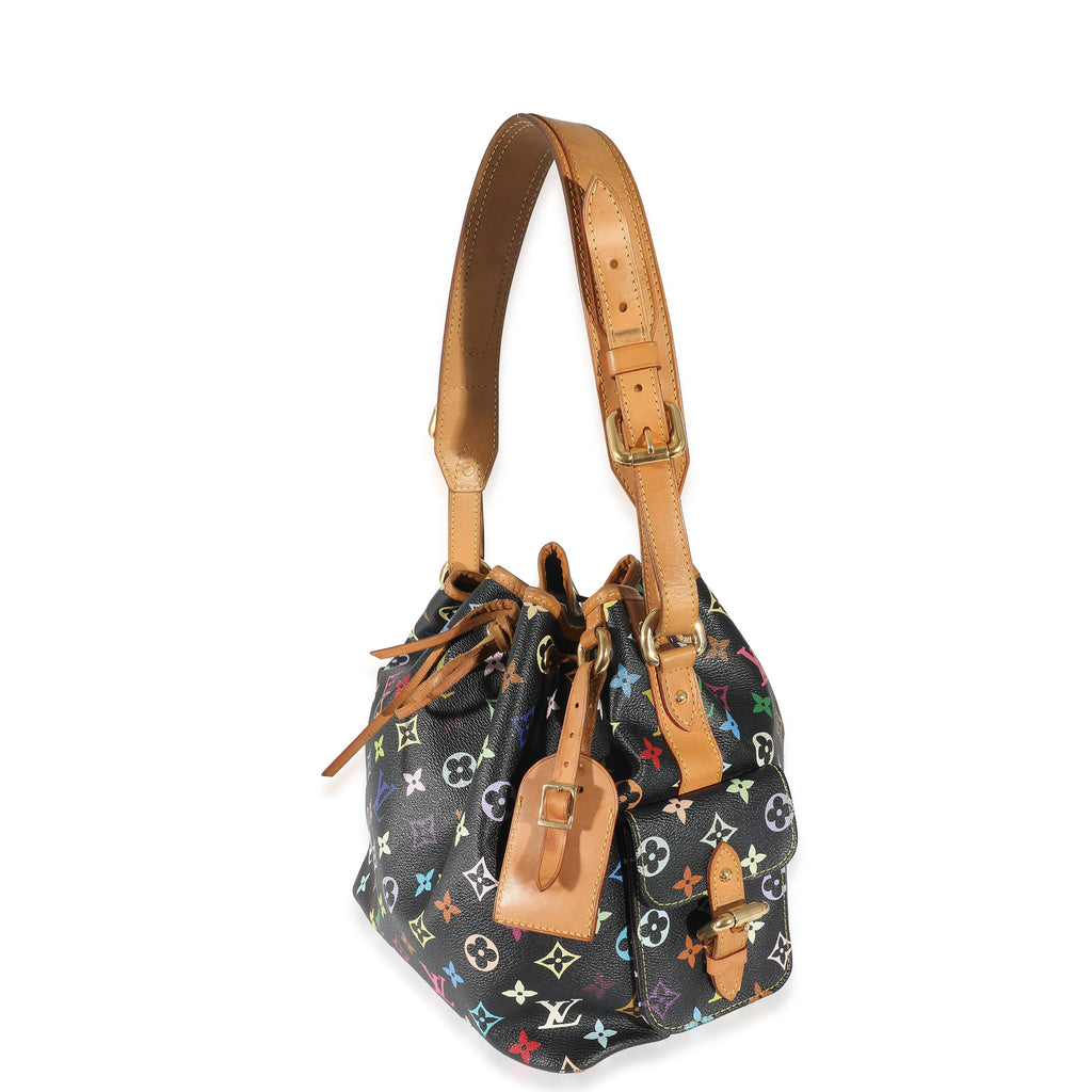 Louis Vuitton Louis Vuitton x Takashi Murakami Black Monogram Multicolore Canvas Petit Noé