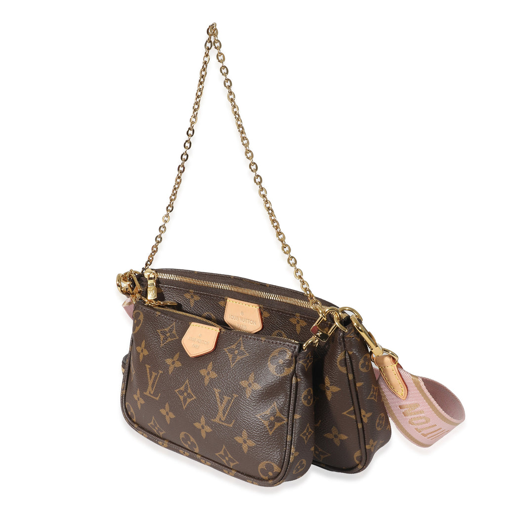 Louis Vuitton Louis Vuitton Rose Clair Monogram Canvas Multi Pochette Accessoires