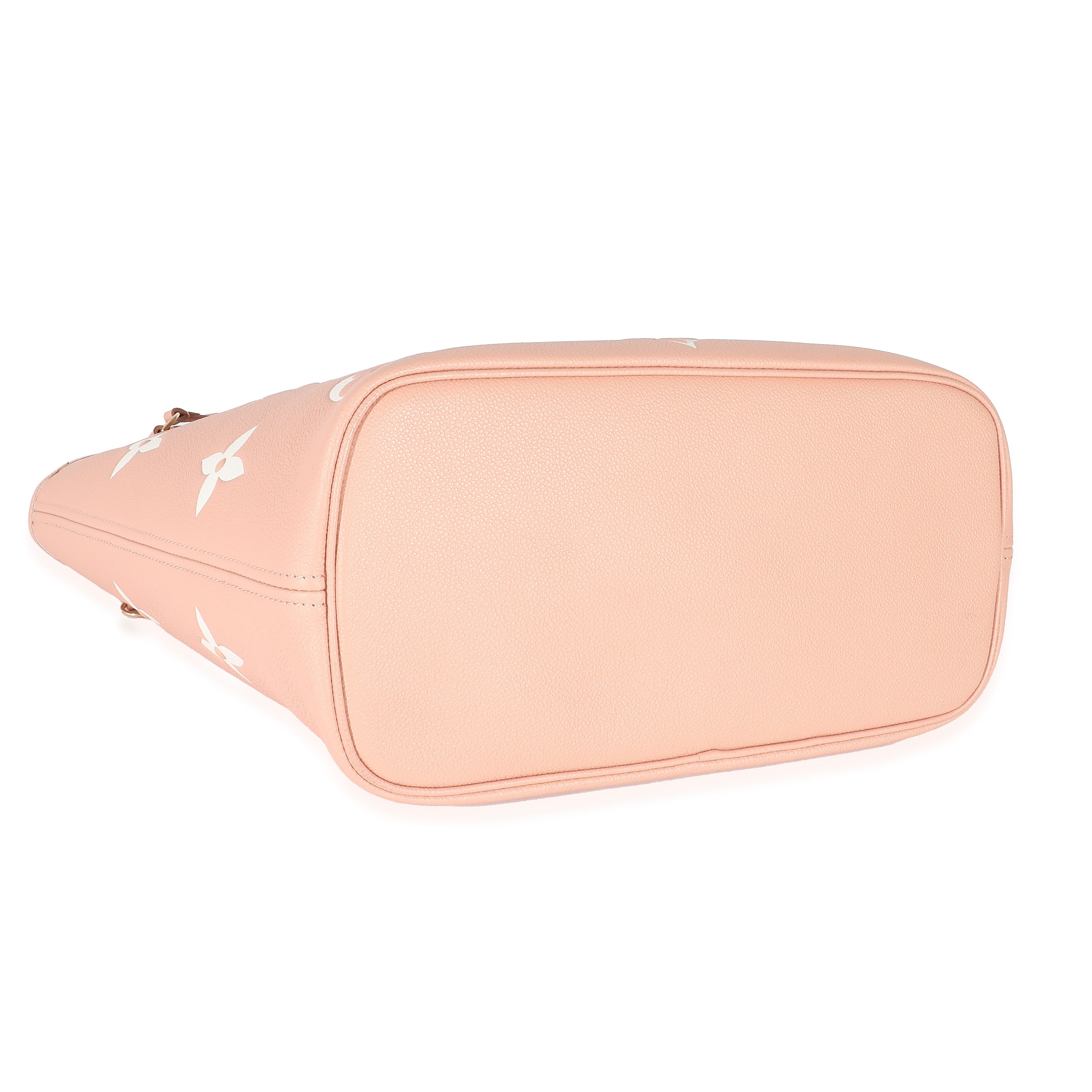 Louis Vuitton Louis Vuitton Rose Trianon Crème Bicolor Monogram Empreinte Neverfull MM