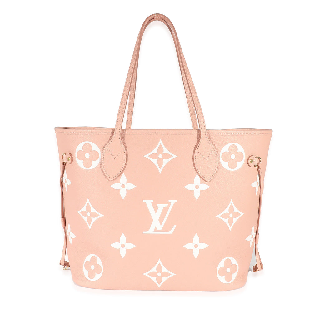 Louis Vuitton Louis Vuitton Rose Trianon Crème Bicolor Monogram Empreinte Neverfull MM