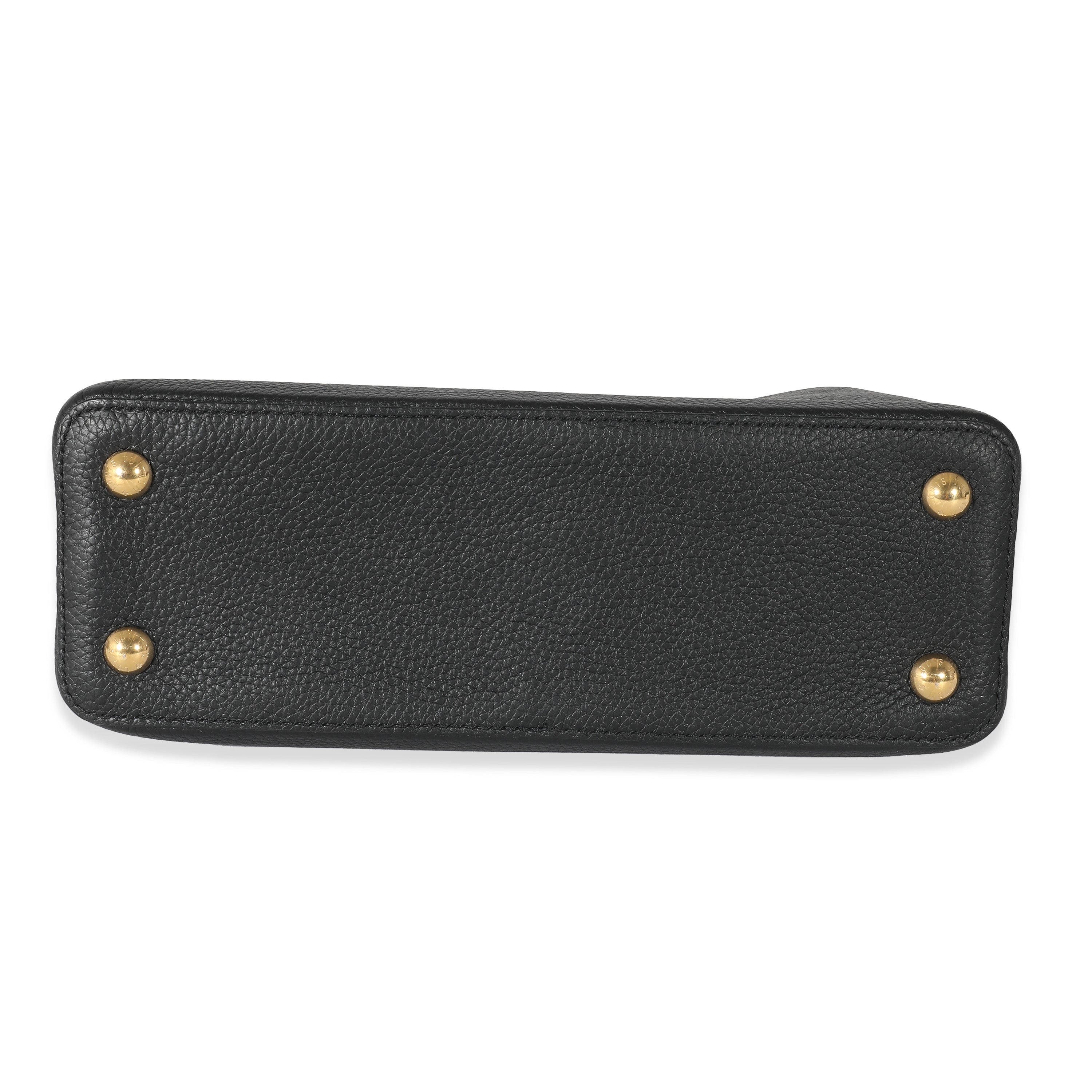 Louis Vuitton Louis Vuitton Black Rose Berlingot Taurillon Leather Capucines MM