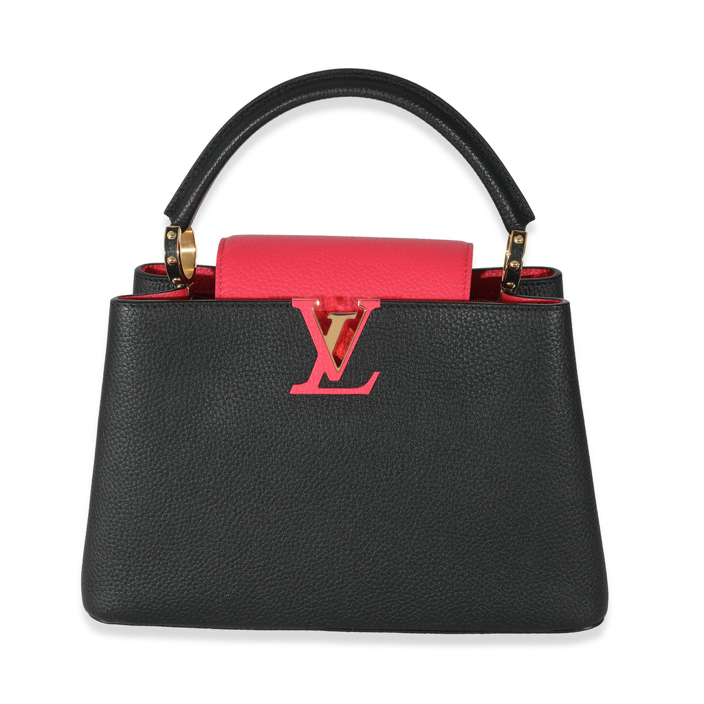 Louis Vuitton Louis Vuitton Black Rose Berlingot Taurillon Leather Capucines MM