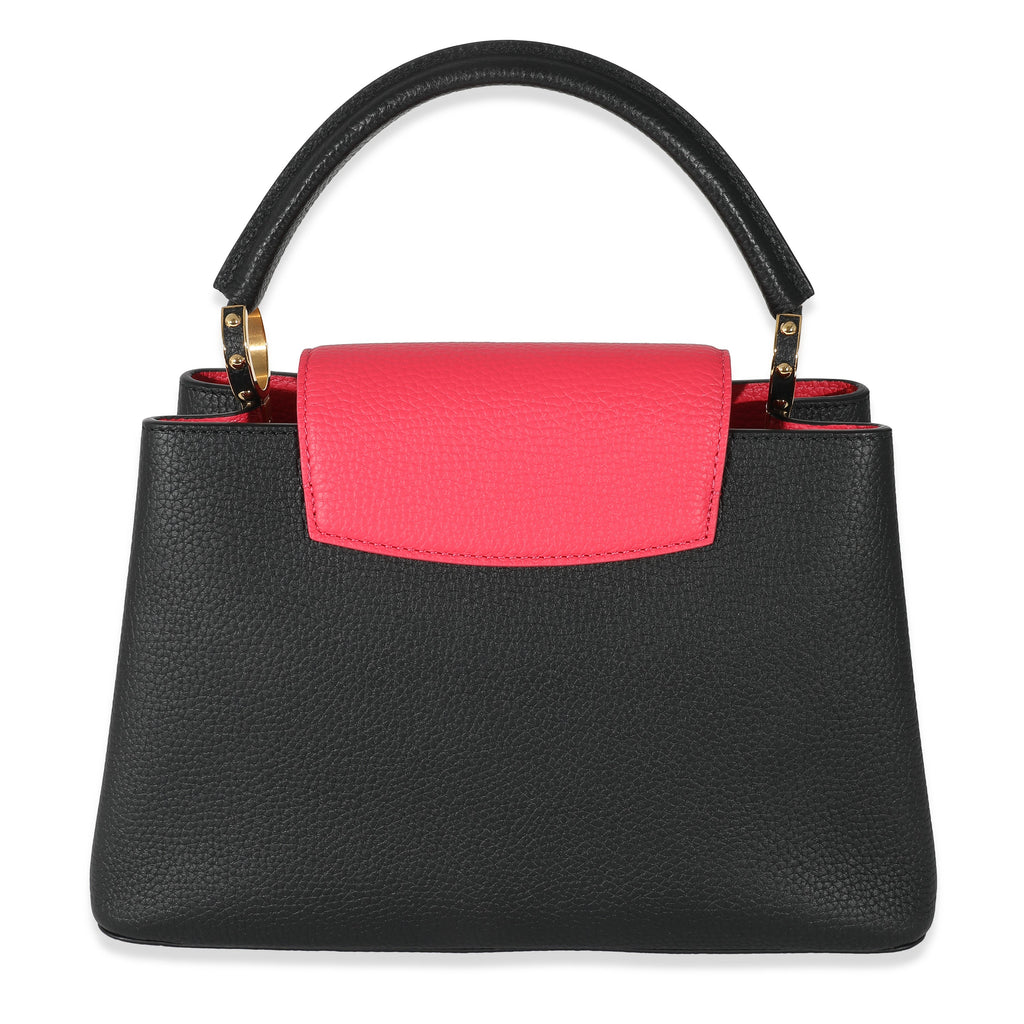 Louis Vuitton Louis Vuitton Black Rose Berlingot Taurillon Leather Capucines MM