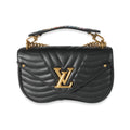 Louis Vuitton Louis Vuitton Black Quilted Leather New Wave Chain