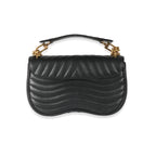 Louis Vuitton Louis Vuitton Black Quilted Leather New Wave Chain