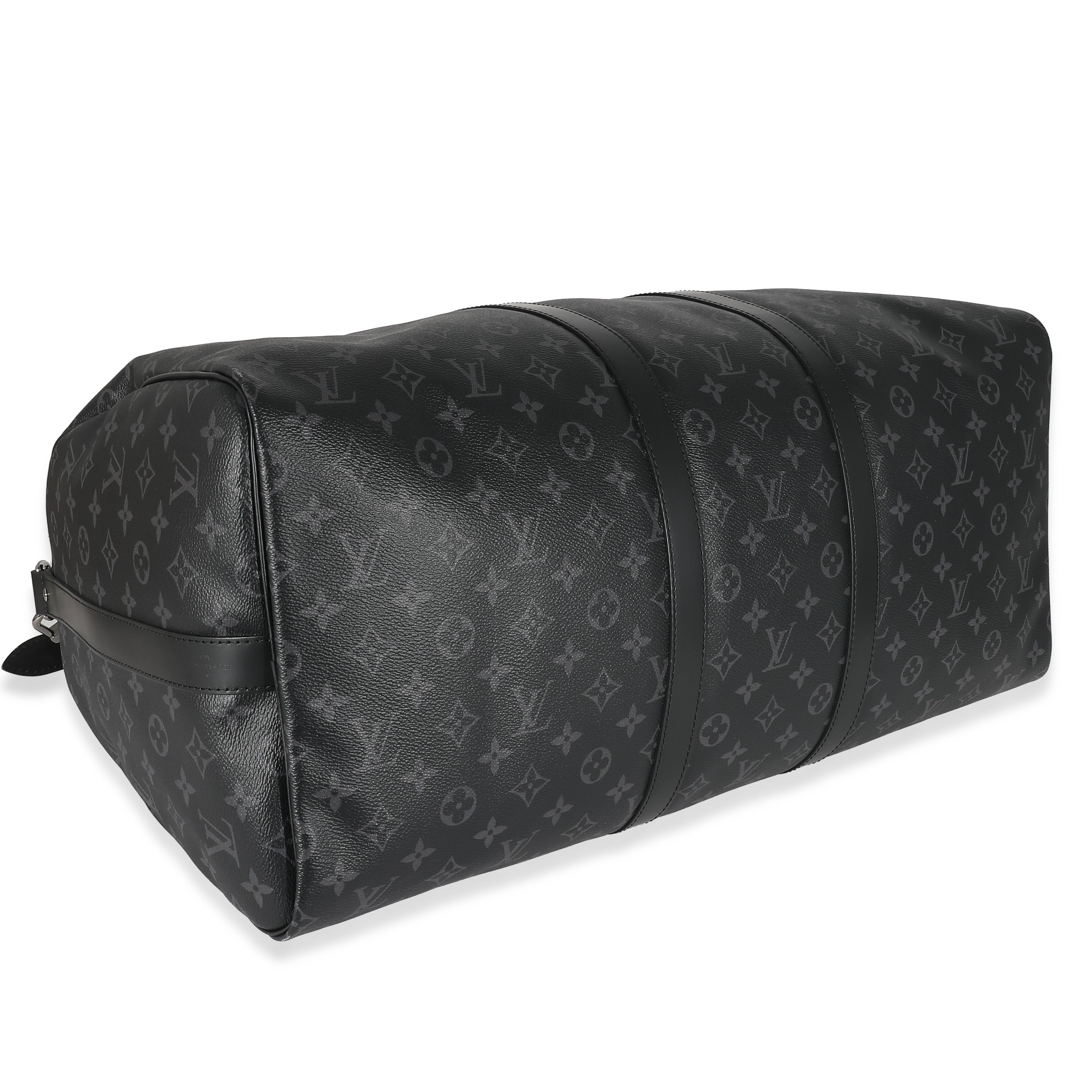 Louis Vuitton Louis Vuitton Monogram Eclipse Canvas Keepall Bandouliere 55