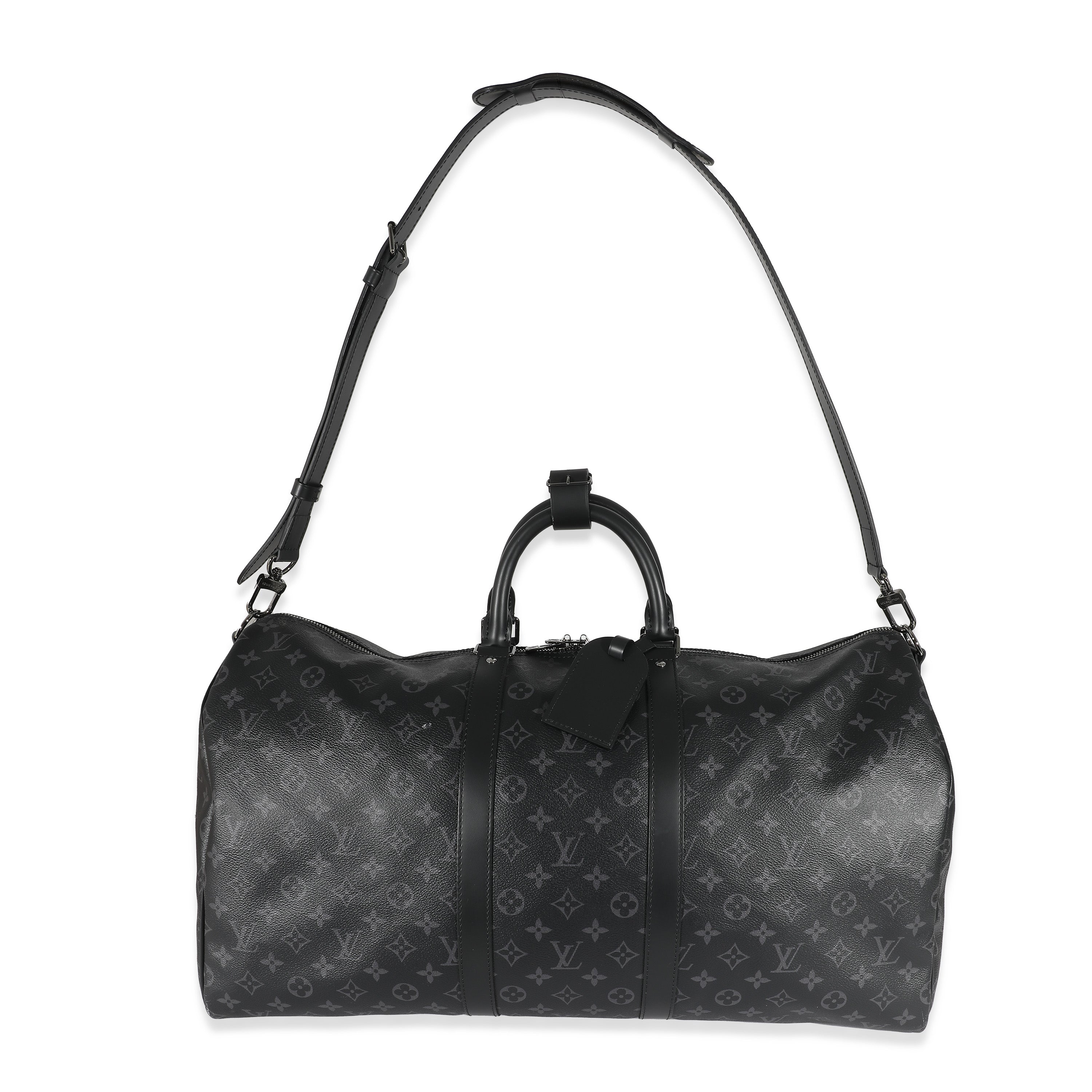 Louis Vuitton Louis Vuitton Monogram Eclipse Canvas Keepall Bandouliere 55