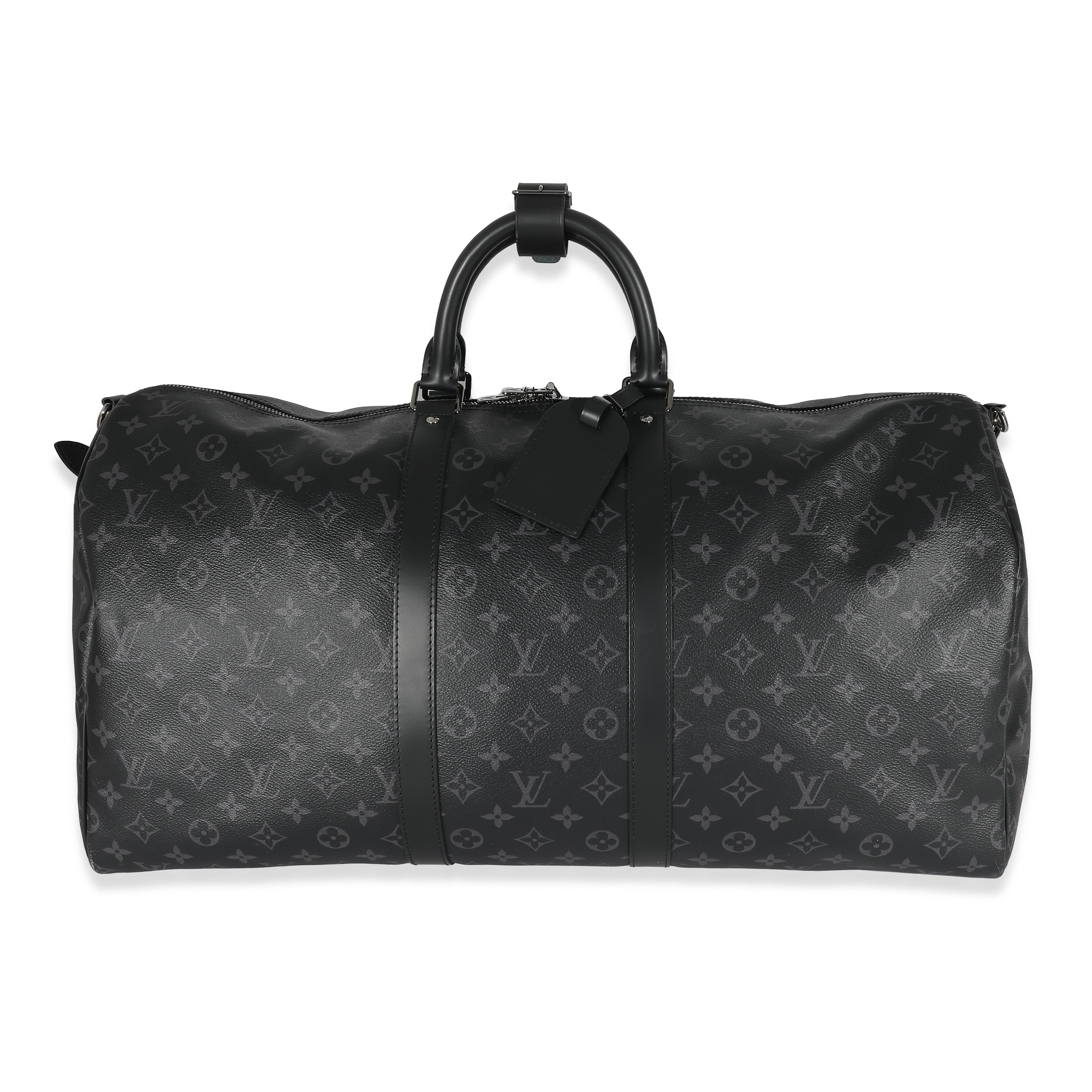 Louis Vuitton Louis Vuitton Monogram Eclipse Canvas Keepall Bandouliere 55