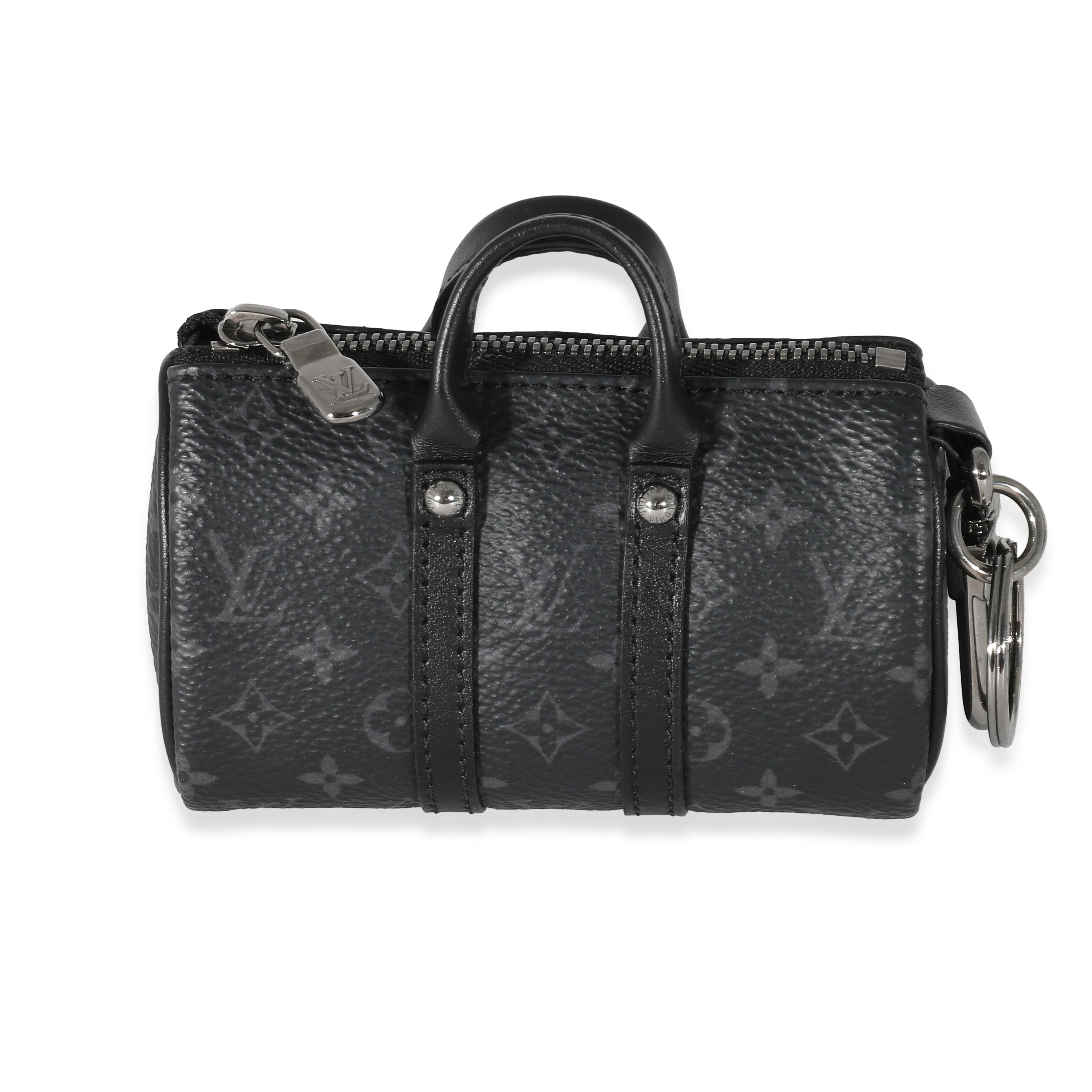 Louis Vuitton Louis Vuitton Monogram Eclipse Canvas Mini Keepall Bag Charm & Key Holder