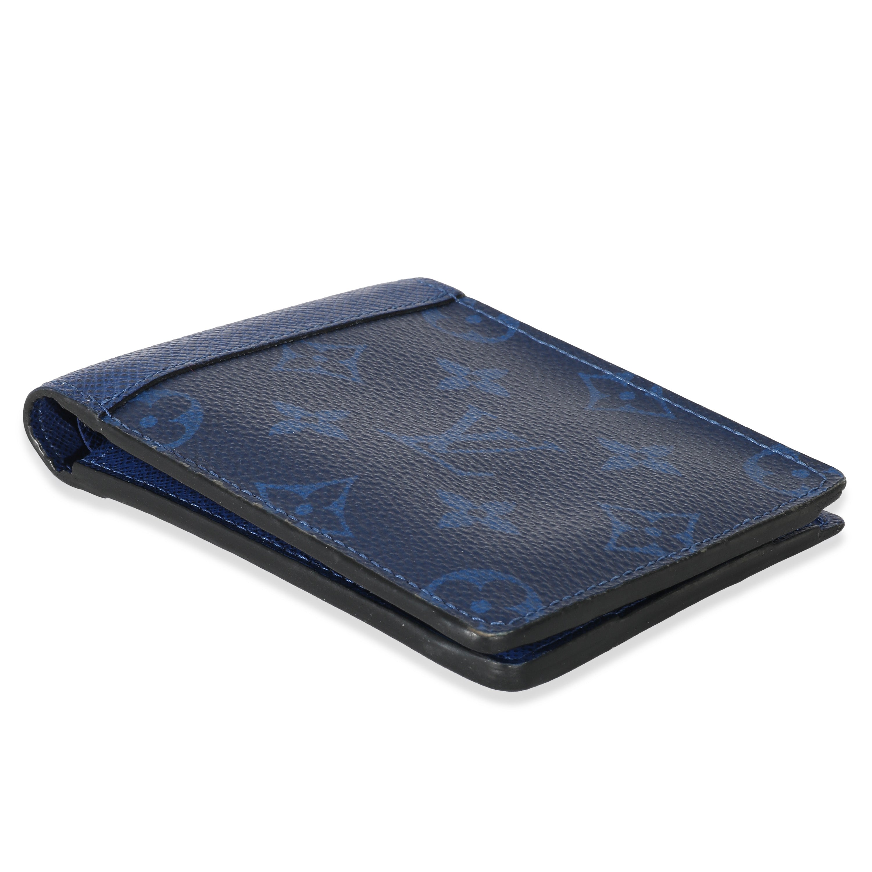 Louis Vuitton Louis Vuitton Blue Taiga Monogram Cobalt Canvas Taigarama Multiple Wallet