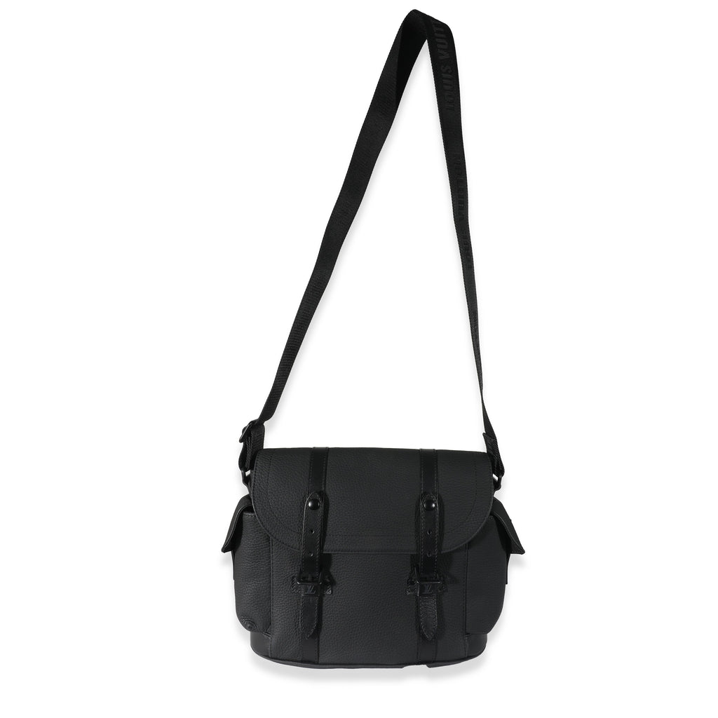 Louis Vuitton Black Taurillon Christopher Messenger