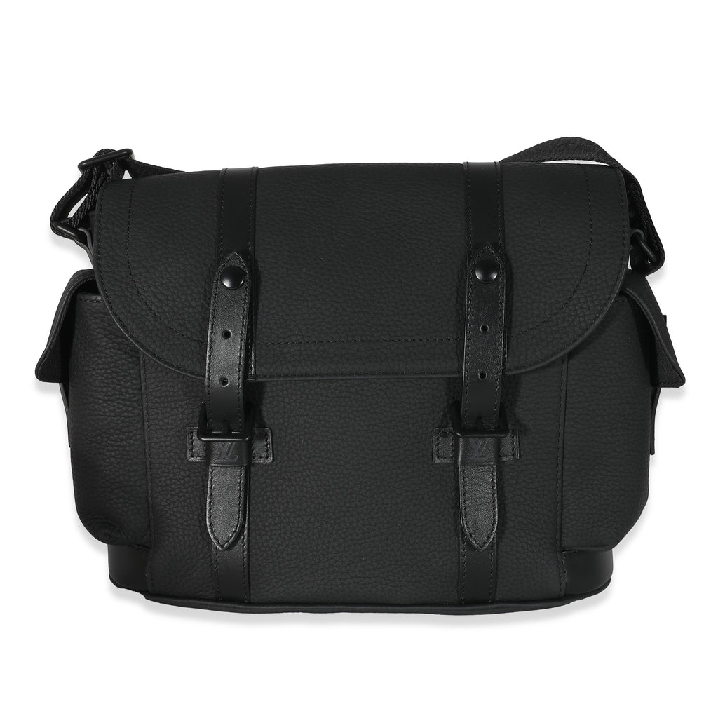 Louis Vuitton Black Taurillon Christopher Messenger