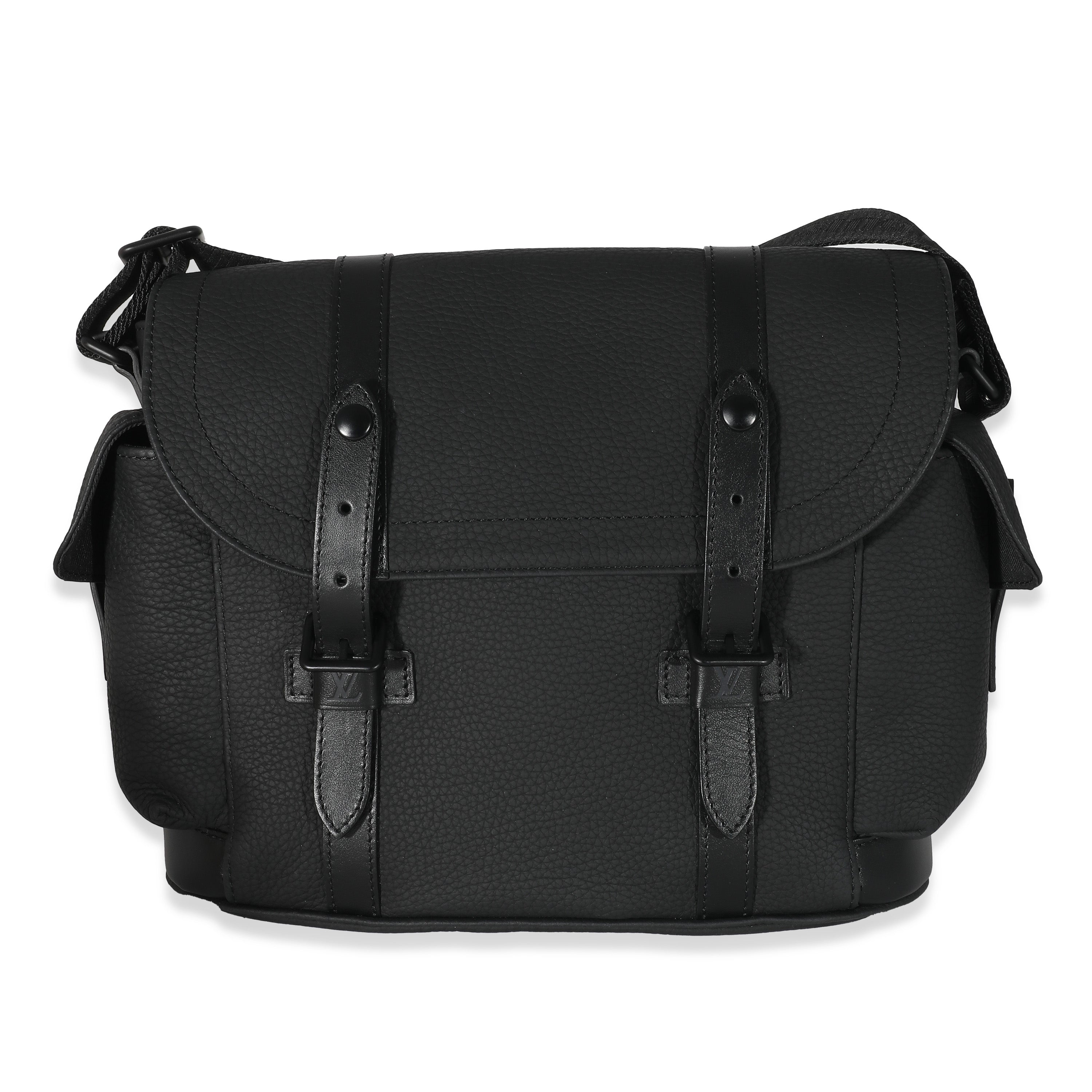 Louis Vuitton Black Taurillon Christopher Messenger
