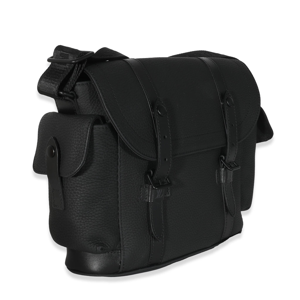 Louis Vuitton Black Taurillon Christopher Messenger