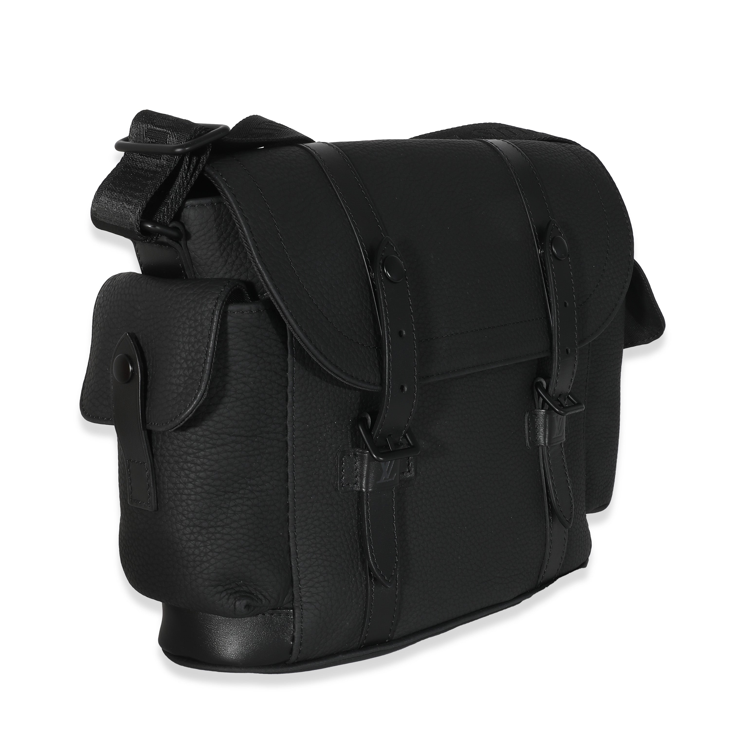 Louis Vuitton Black Taurillon Christopher Messenger