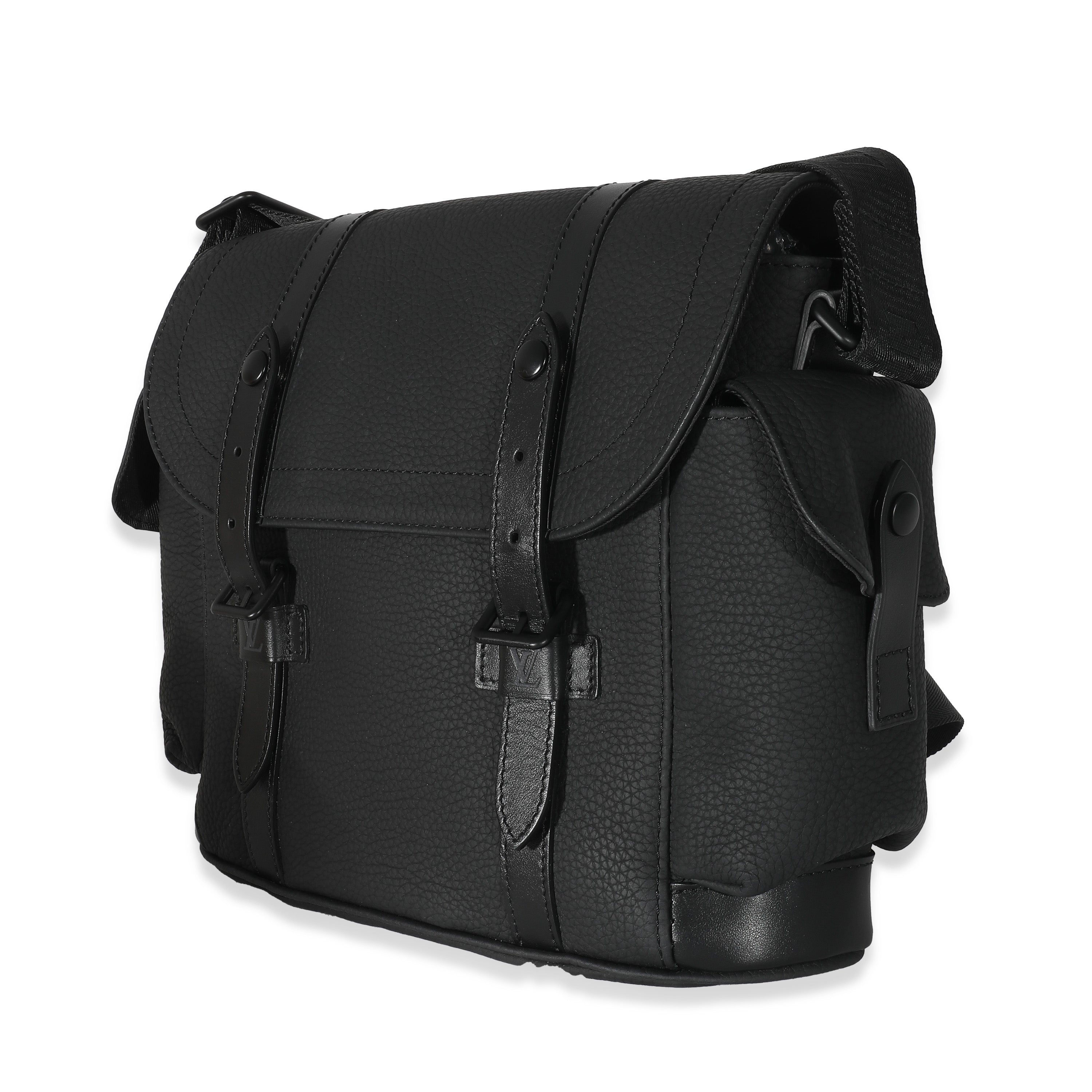 Louis Vuitton Black Taurillon Christopher Messenger