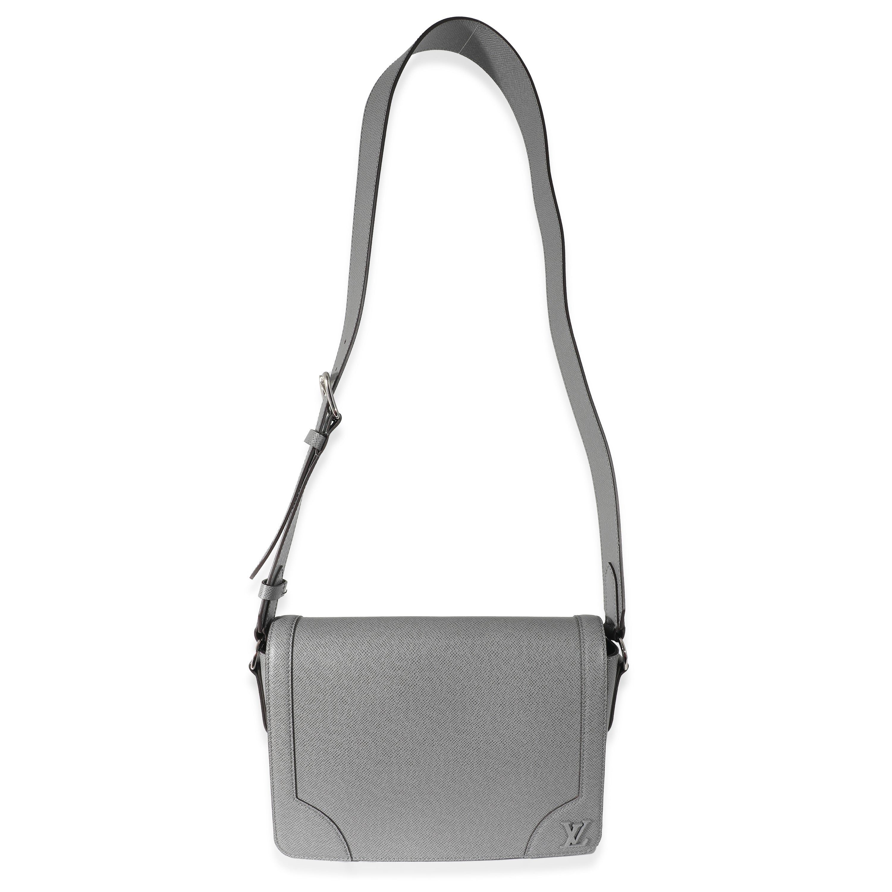 Louis Vuitton Louis Vuitton Gray Taiga Leather New Flap Messenger