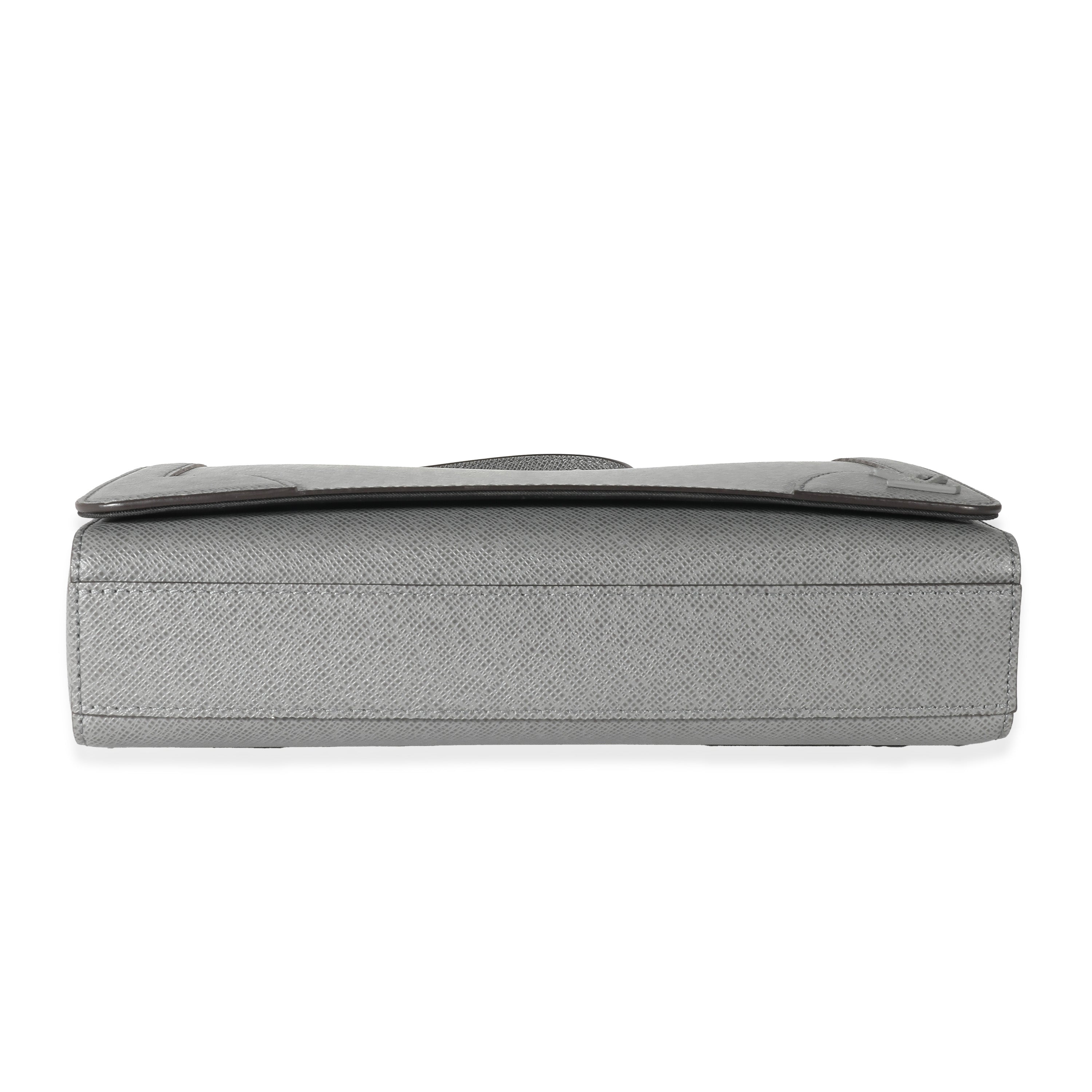 Louis Vuitton Louis Vuitton Gray Taiga Leather New Flap Messenger