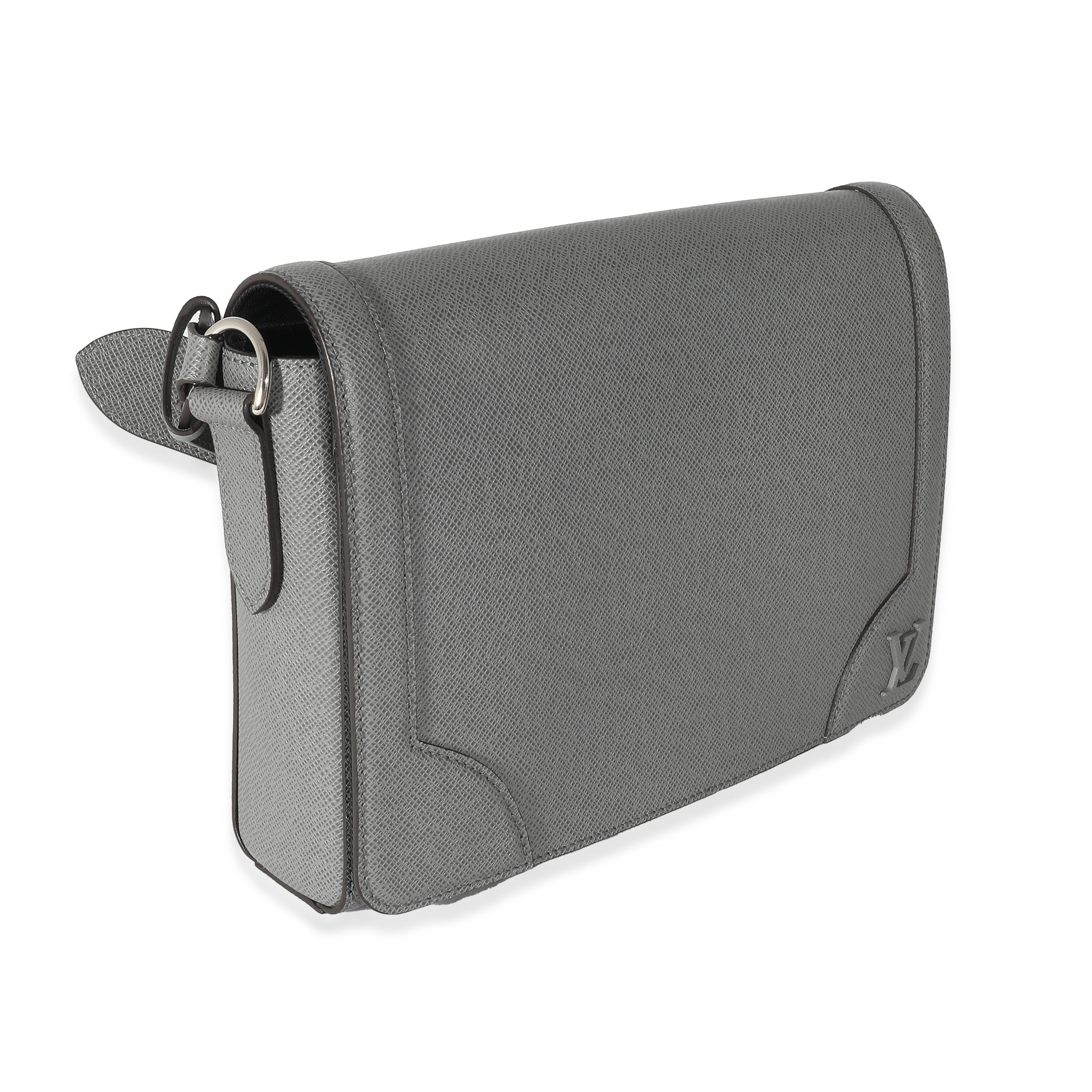 Louis Vuitton Louis Vuitton Gray Taiga Leather New Flap Messenger
