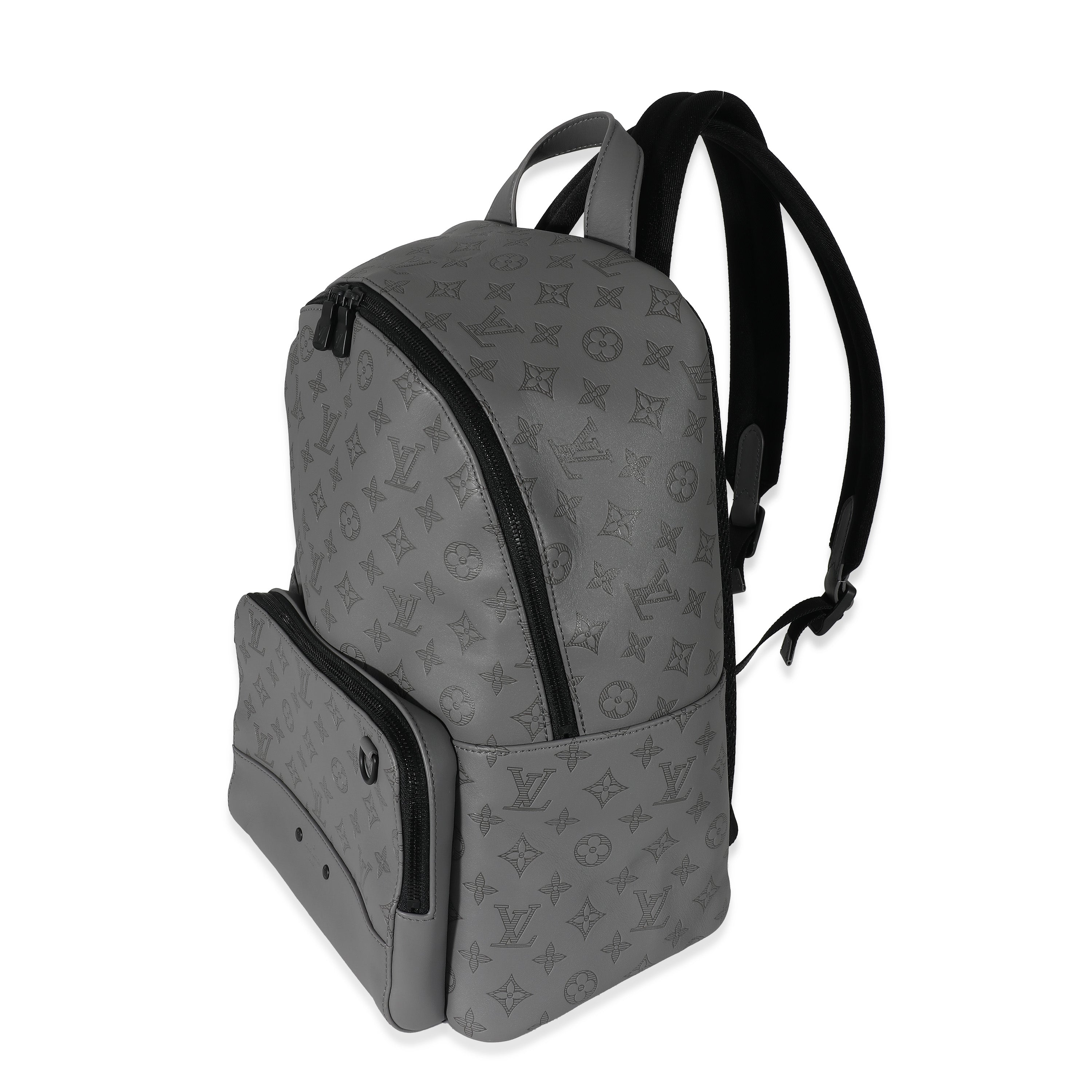 Louis Vuitton Louis Vuitton Anthracite Grey Monogram Shadow Racer Backpack