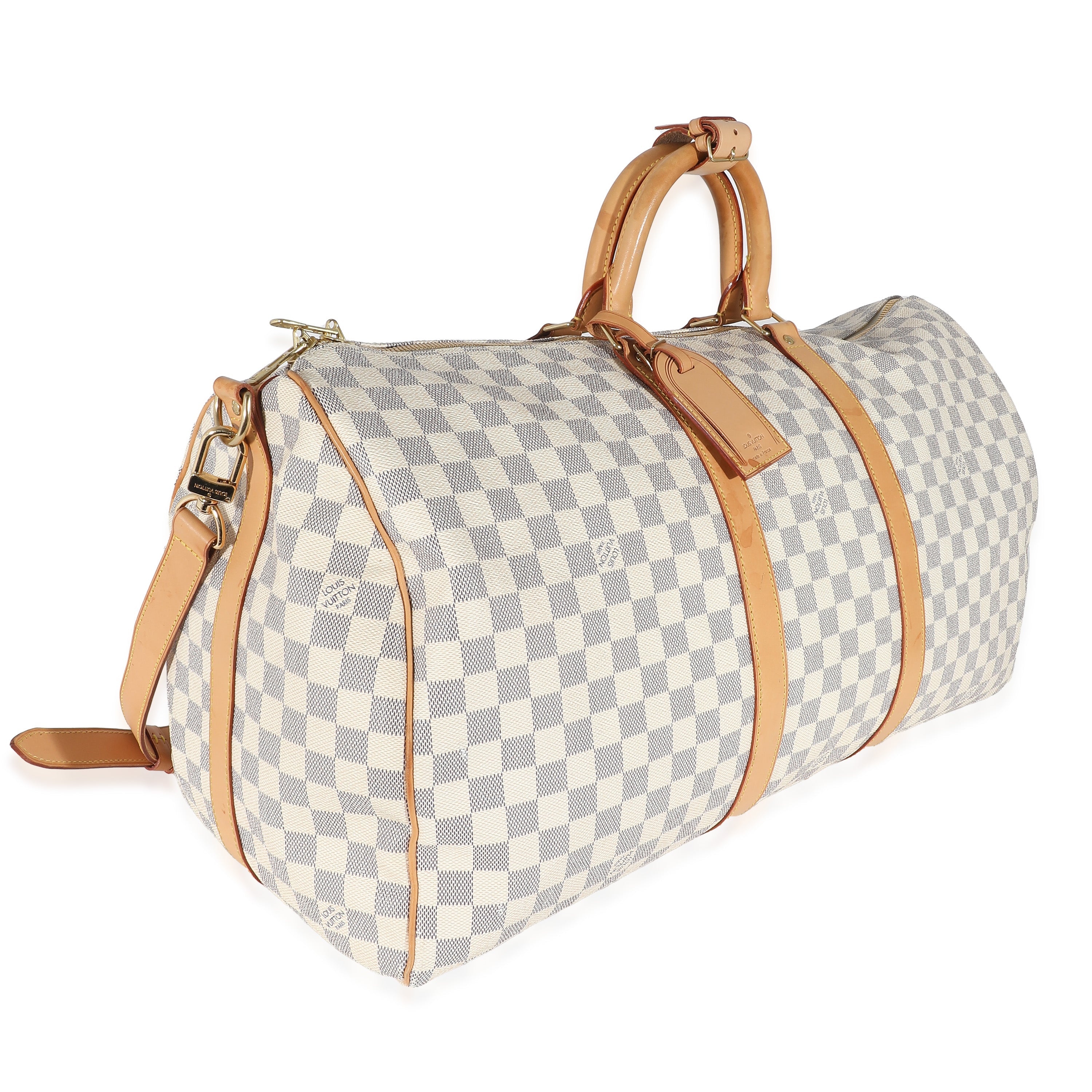 Louis Vuitton Louis Vuitton Damier Azur Canvas Keepall Bandoulière 55
