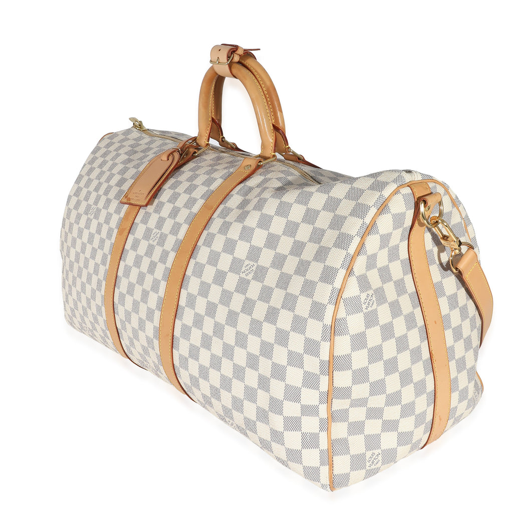 Louis Vuitton Louis Vuitton Damier Azur Canvas Keepall Bandoulière 55