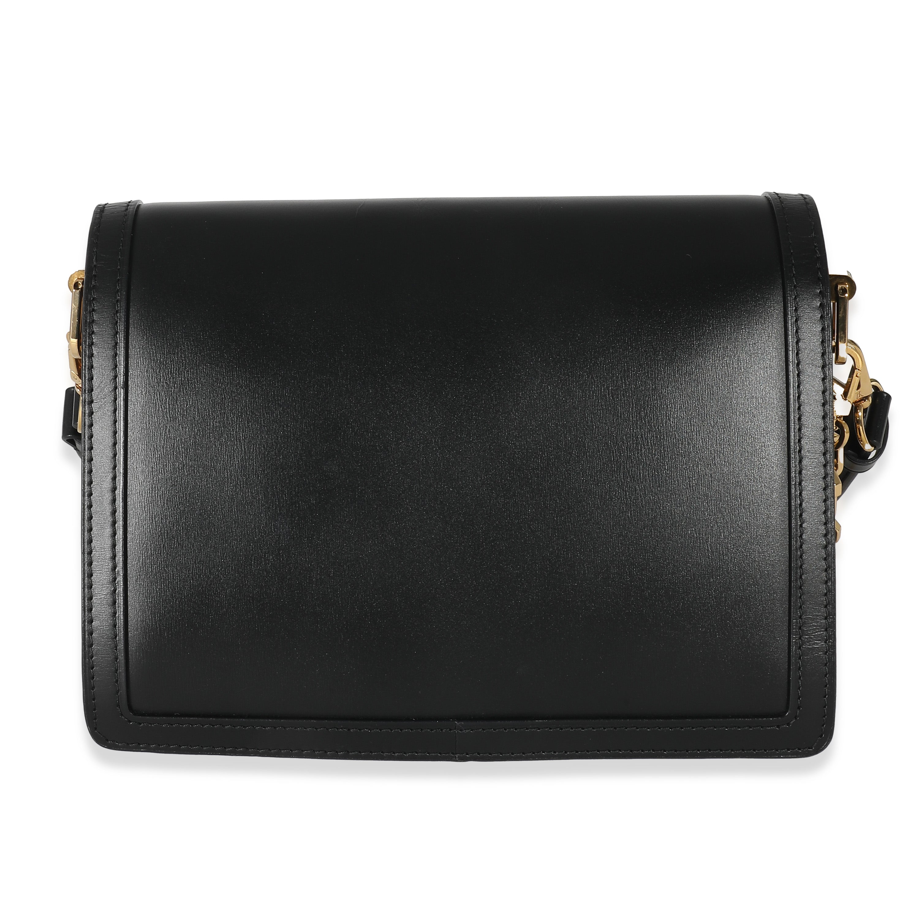 Louis Vuitton Louis Vuitton Black Smooth Leather Dauphine MM