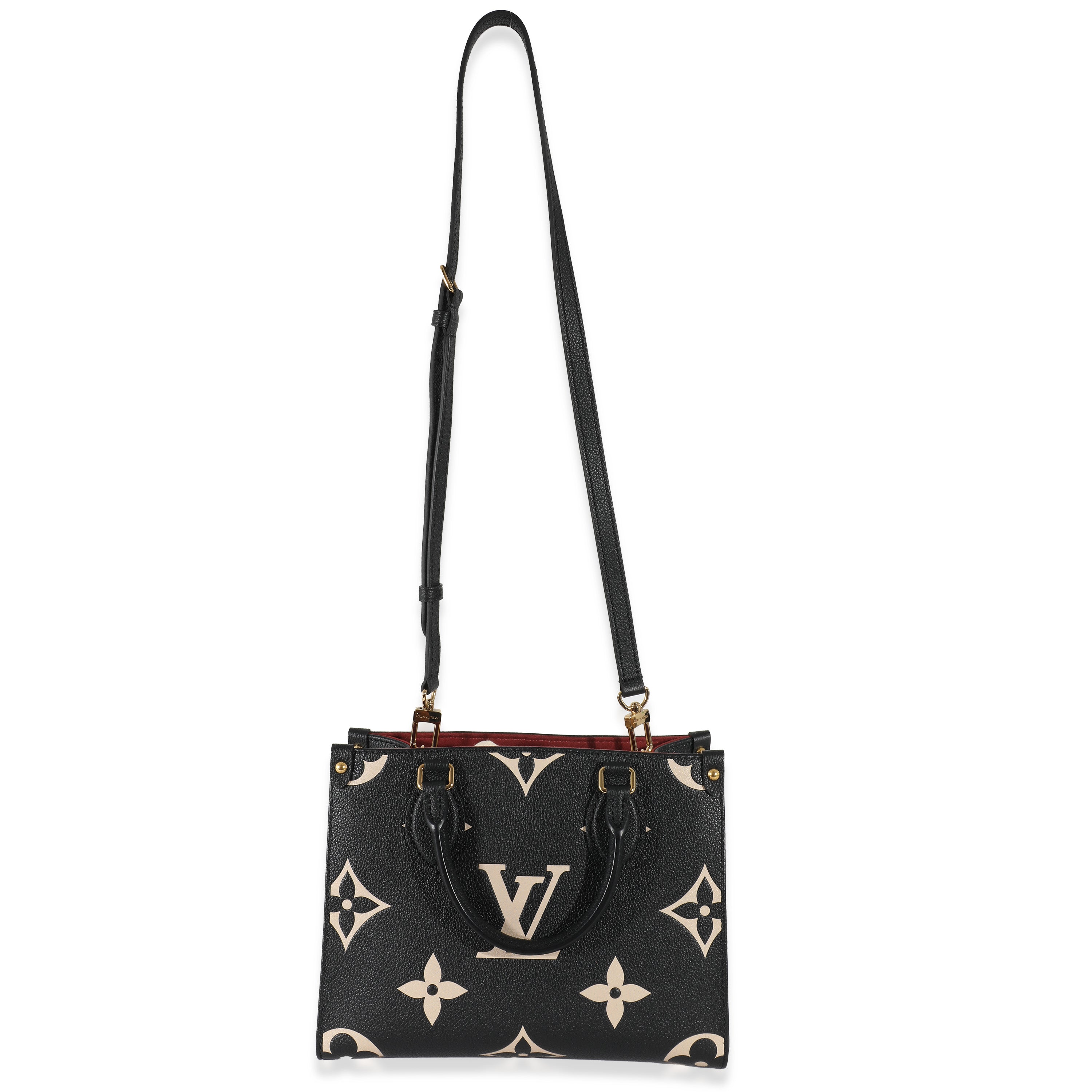 Louis Vuitton Louis Vuitton Black & Beige Bicolor Monogram Empreinte Onthego PM