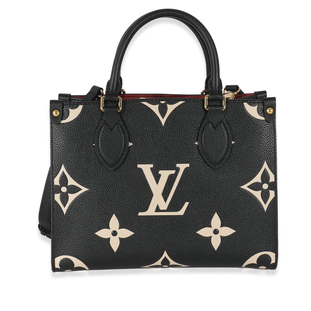 Louis Vuitton Louis Vuitton Black & Beige Bicolor Monogram Empreinte Onthego PM