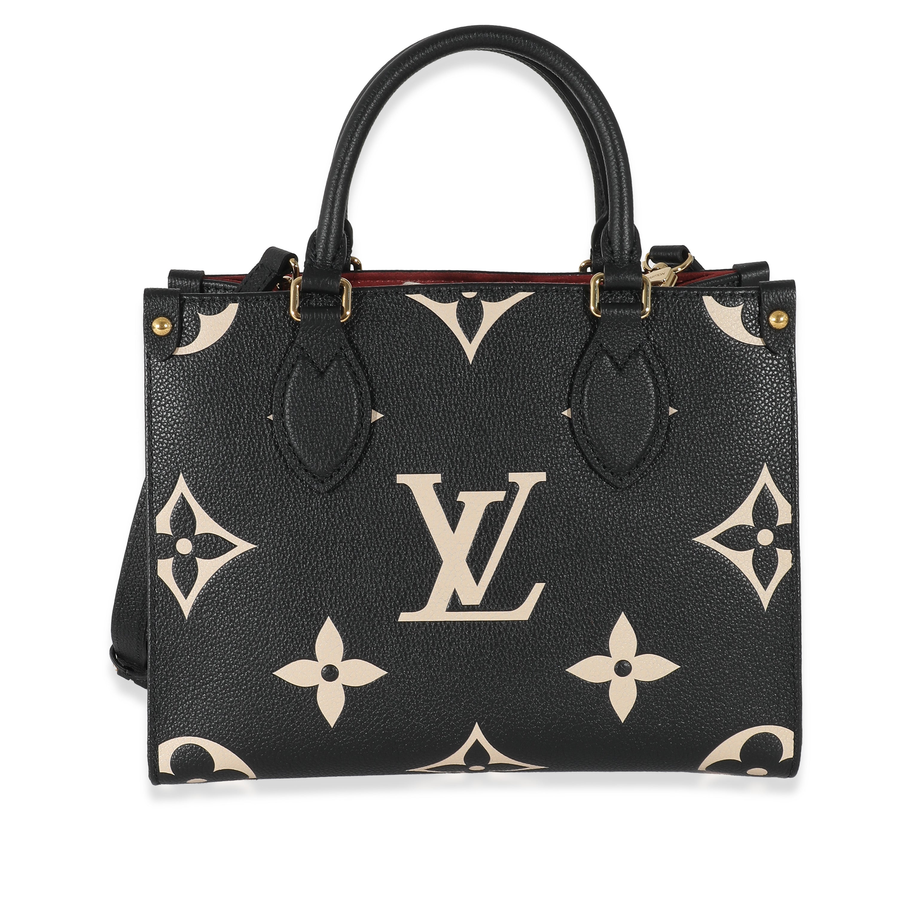 Louis Vuitton Louis Vuitton Black & Beige Bicolor Monogram Empreinte Onthego PM