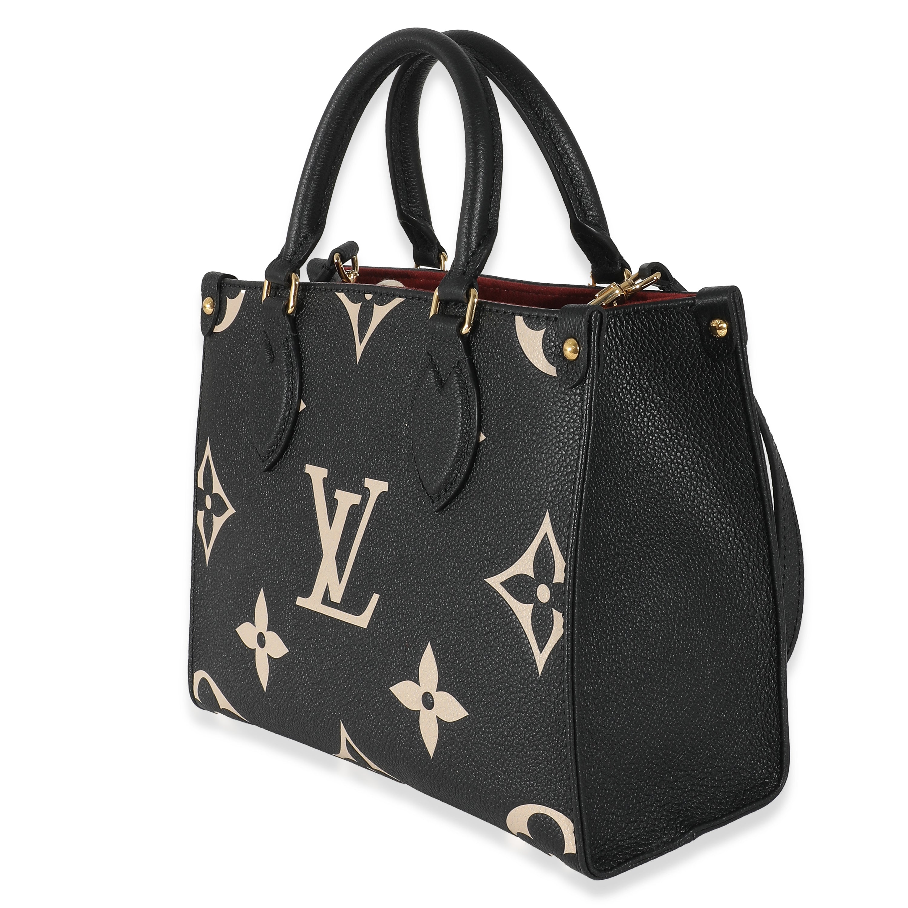Louis Vuitton Louis Vuitton Black & Beige Bicolor Monogram Empreinte Onthego PM
