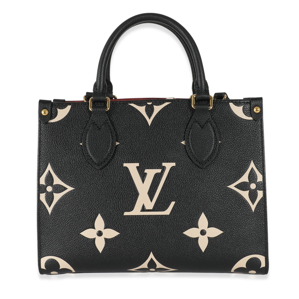 Louis Vuitton Louis Vuitton Black & Beige Bicolor Monogram Empreinte Onthego PM