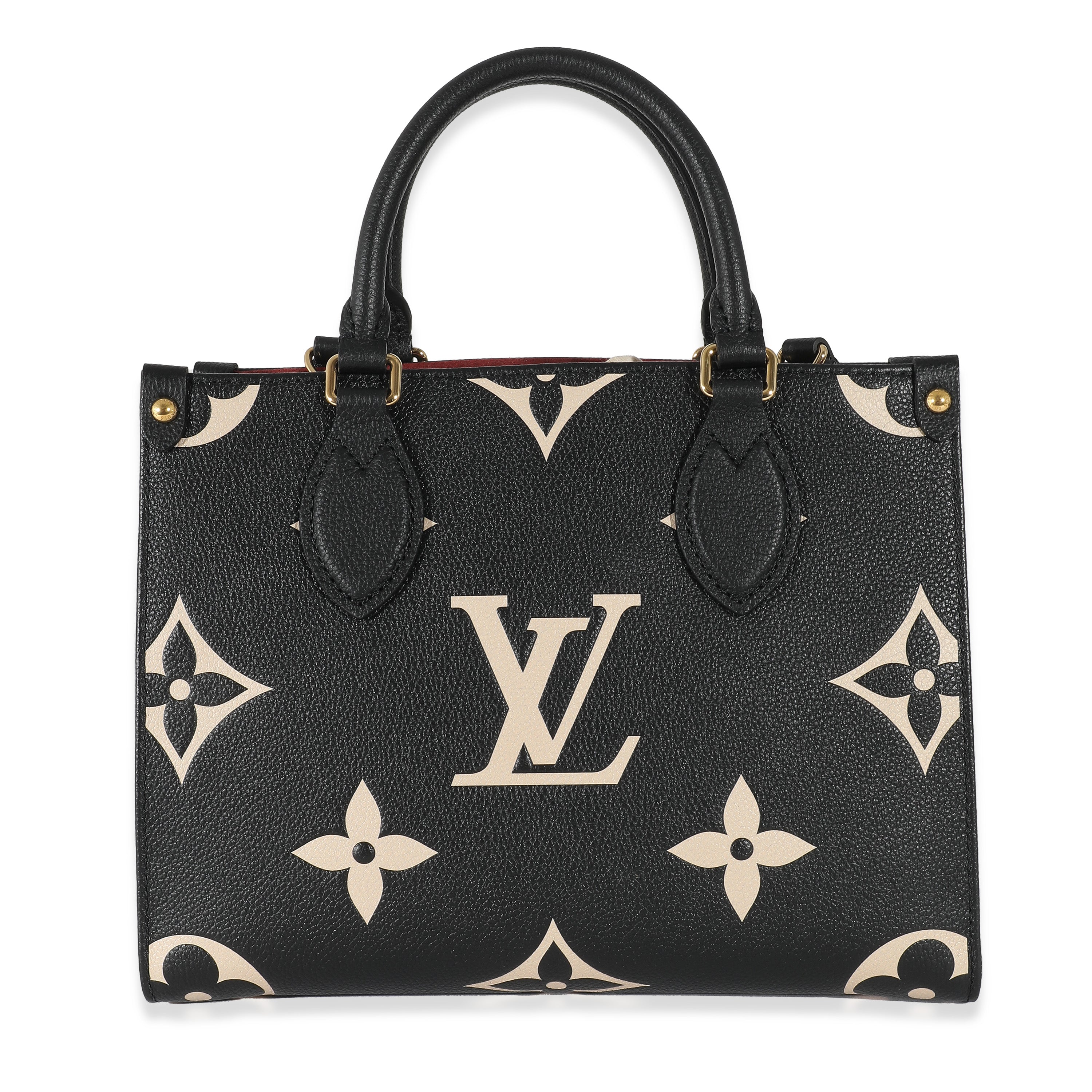 Louis Vuitton Louis Vuitton Black & Beige Bicolor Monogram Empreinte Onthego PM