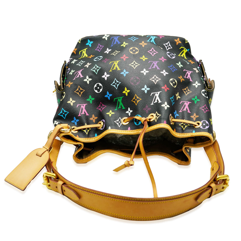 Louis Vuitton Louis Vuitton Black Monogram Multicolore Petit Noé