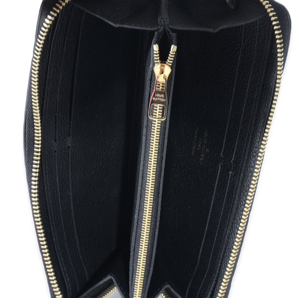 Louis Vuitton Louis Vuitton Black Monogram Empreinte Clemence Wallet