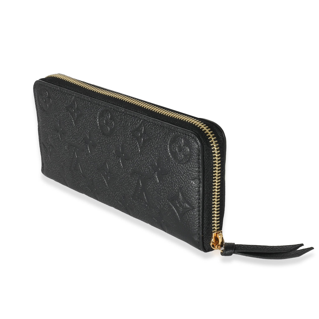 Louis Vuitton Louis Vuitton Black Monogram Empreinte Clemence Wallet