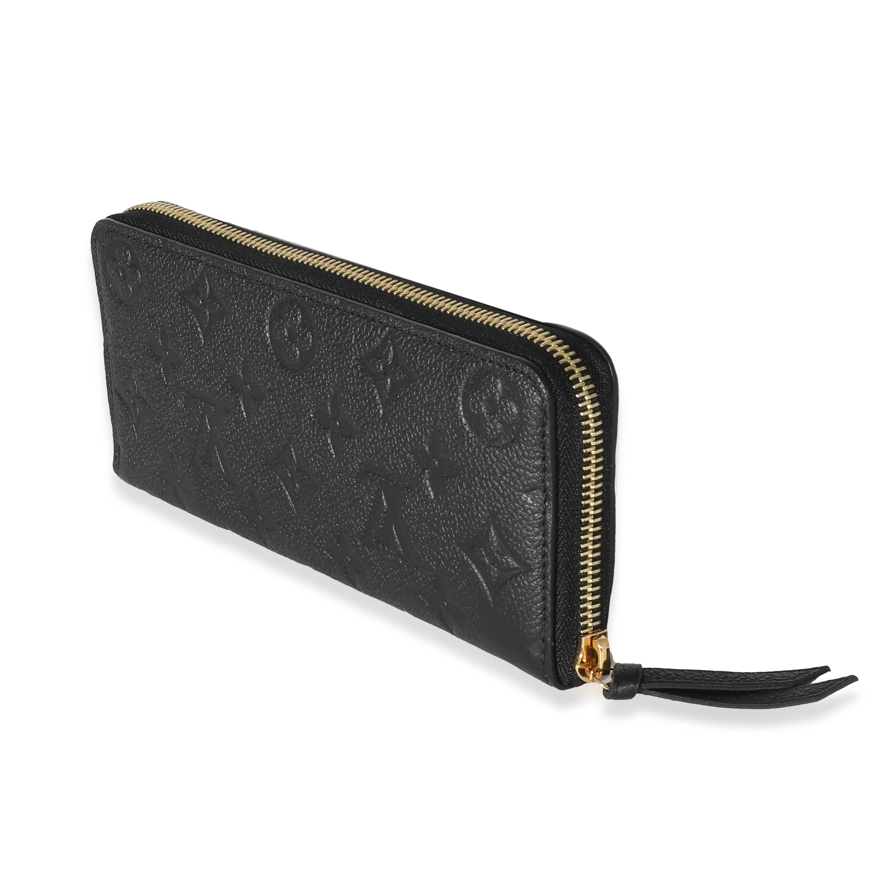 Louis Vuitton Louis Vuitton Black Monogram Empreinte Clemence Wallet