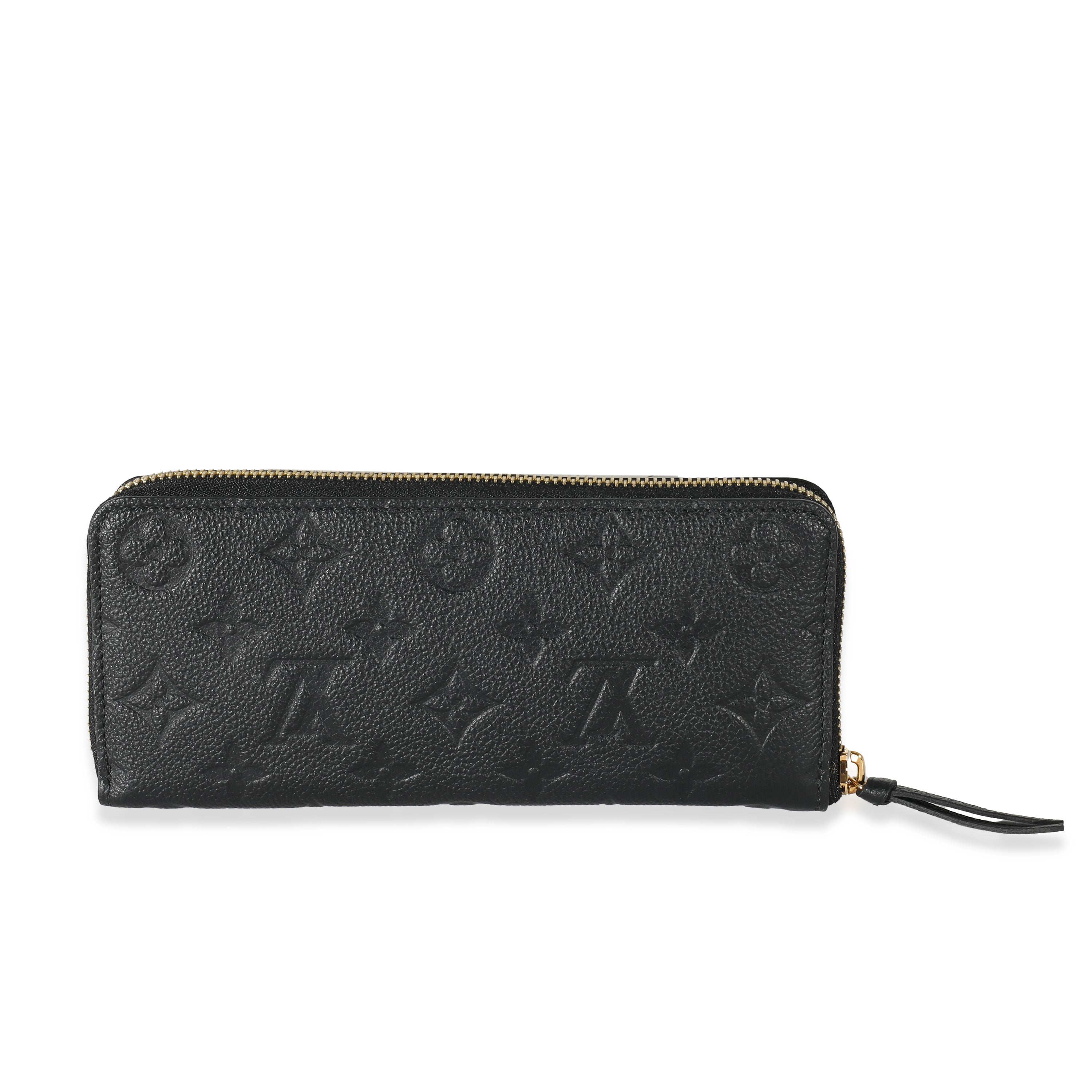 Louis Vuitton Louis Vuitton Black Monogram Empreinte Clemence Wallet