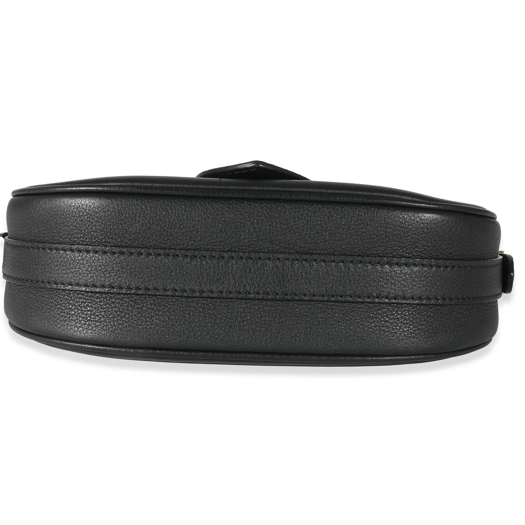 Louis Vuitton Louis Vuitton Black Grained Calfskin LV Pont 9 Soft MM