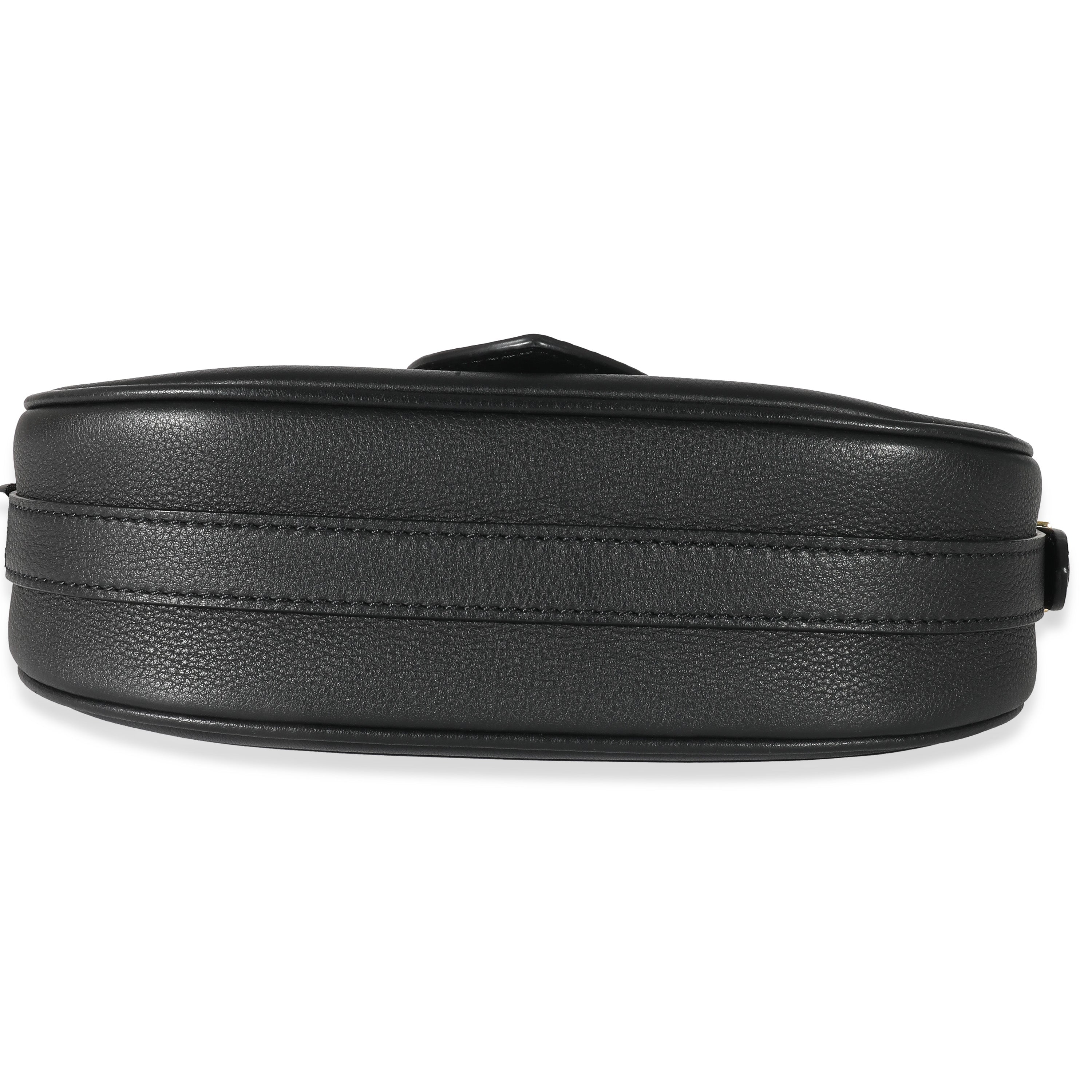 Louis Vuitton Louis Vuitton Black Grained Calfskin LV Pont 9 Soft MM