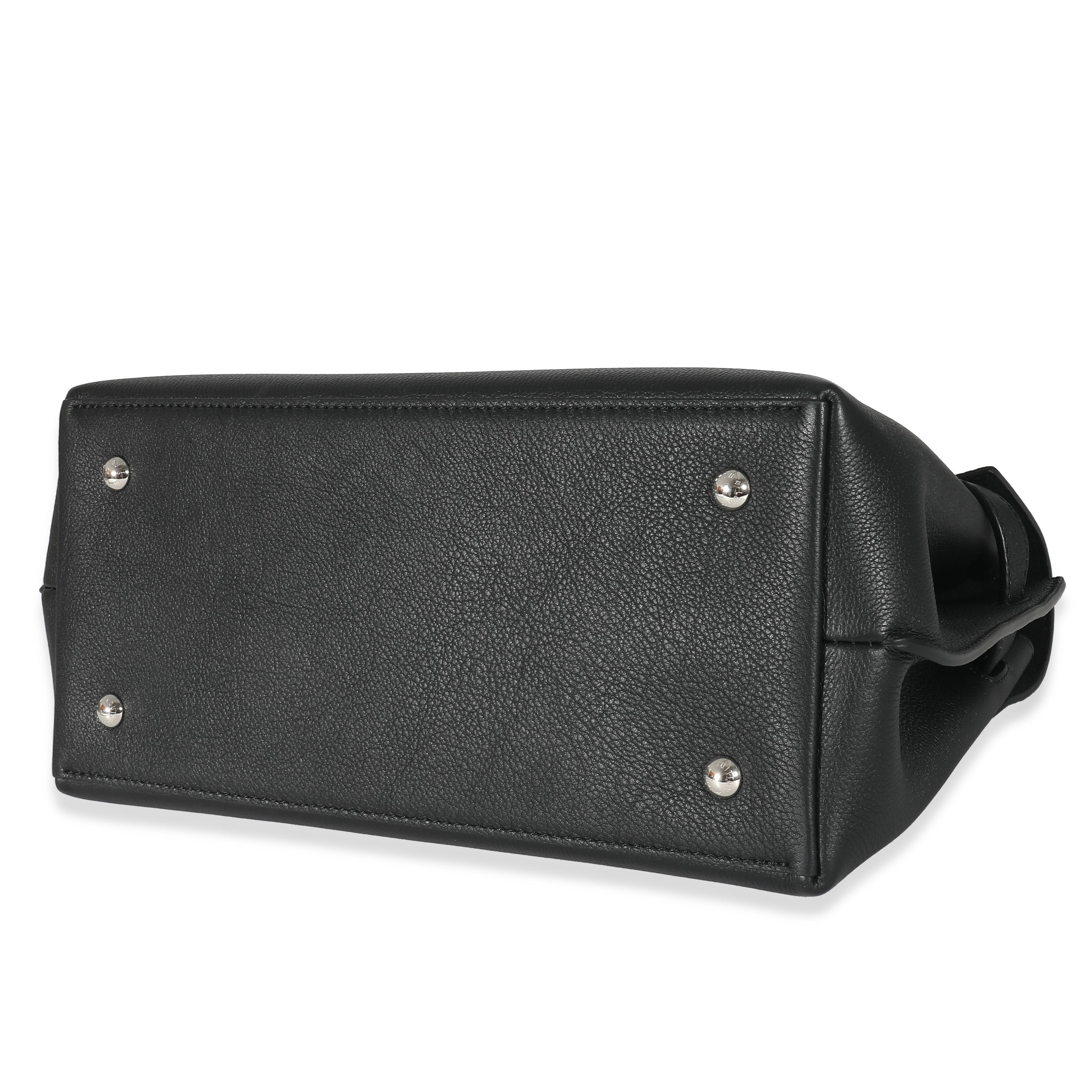 Louis Vuitton Louis Vuitton Black Grained Calfskin Lockme Ever MM