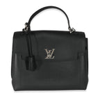 Louis Vuitton Louis Vuitton Black Grained Calfskin Lockme Ever MM