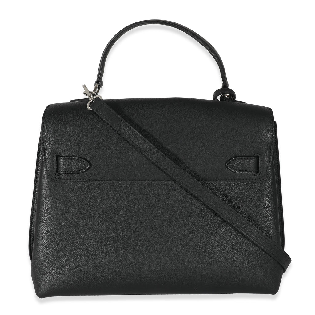 Louis Vuitton Louis Vuitton Black Grained Calfskin Lockme Ever MM