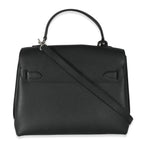 Louis Vuitton Louis Vuitton Black Grained Calfskin Lockme Ever MM