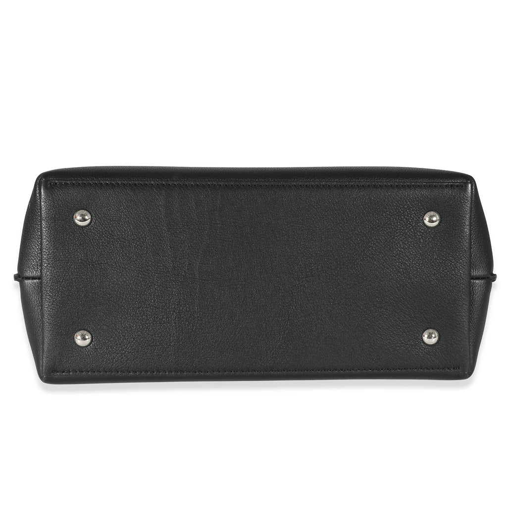 Louis Vuitton Louis Vuitton Black Grained Calfskin Lockme Ever MM