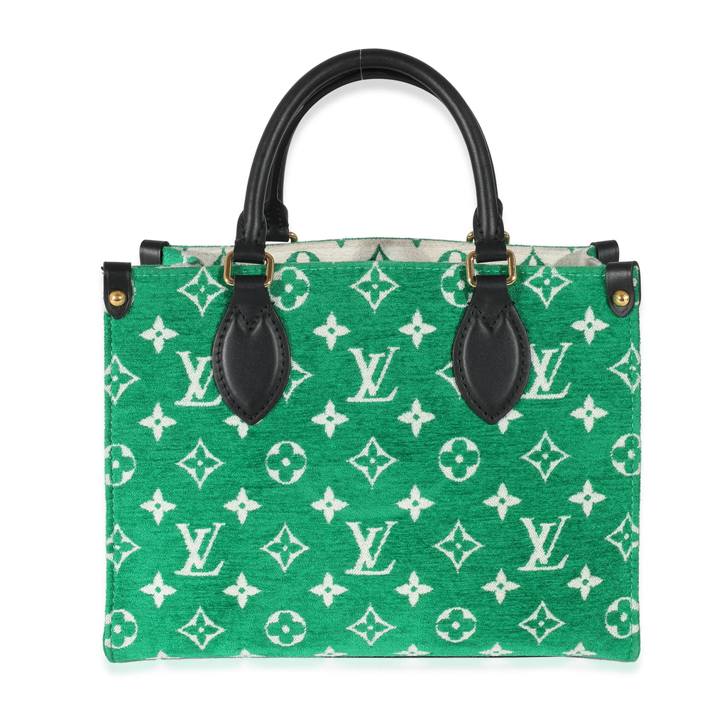 Louis Vuitton Louis Vuitton Green Jacquard LV Match Monogram Velvet Onthego PM